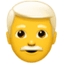 👨‍🦳 man: white hair display on Apple